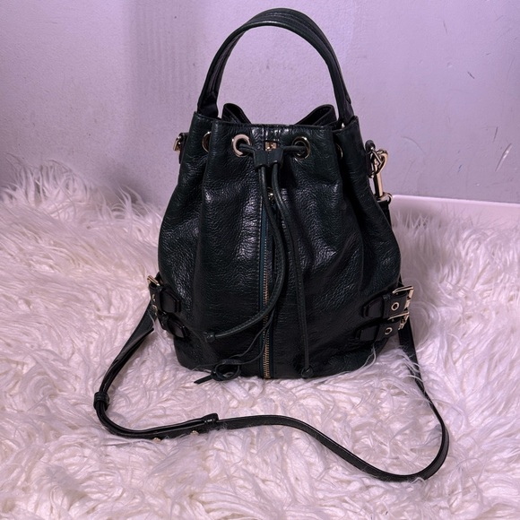 Rebecca Minkoff Elegant Green Leather Bucket Bag medium - Picture 3 of 9